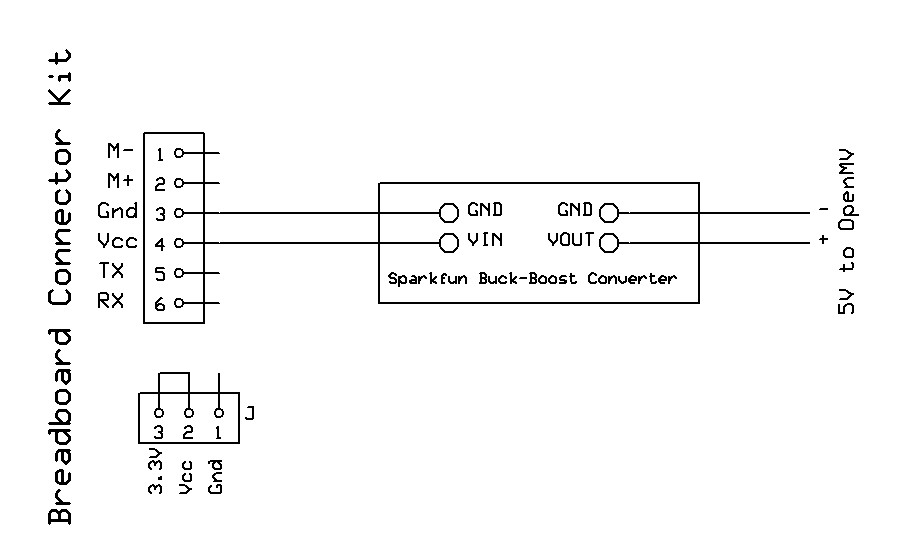 Schematic for connecting the Sparkfun Buck-Boost Converter